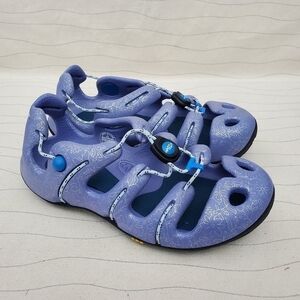 Mion by Keen Youth Purple Flowers Sandals Shoes Waterproof Hiking Swim Size 3